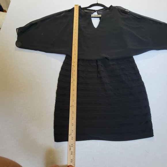 Cache Cocktail Dress Womens Small Sheer Chiffon Bodice Cold Shoulder Formal - Picture 9 of 9